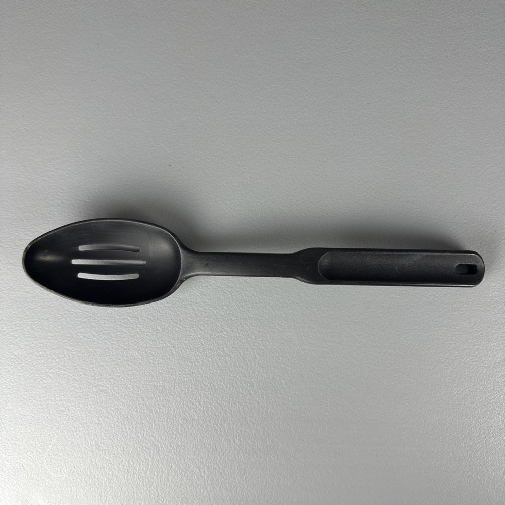Pampered Chef Black Nylon Slotted Serving Spoon 13" #2336